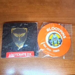 *Free Add-on* Loot Crate Pin Set - Robot and Shield